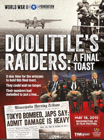 Taipei Economic and Cultural Representative Office in the U.S. co-presents the screening of the documentary “Doolittle’s Raiders: A Final Toast” on May 18, 2015. Pictured is a poster for the documentary.