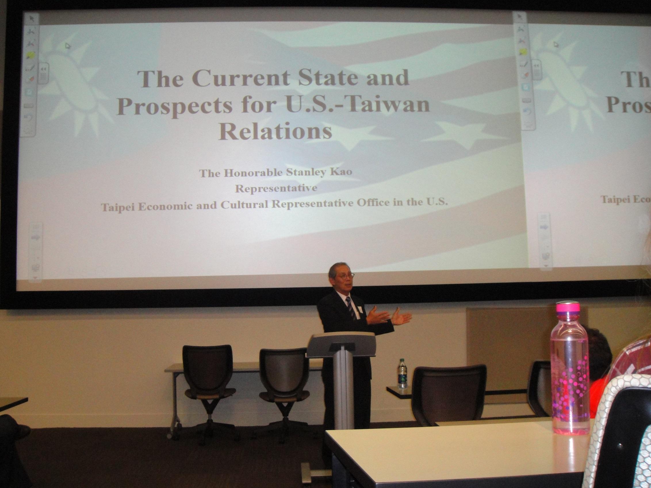 At the invitation of Georgia Institute of Technology, Representative Stanley Kao delivered his speech, titled “The Current State and Prospects for U.S.-Taiwan Relations,” in front of 150 faculty and students.