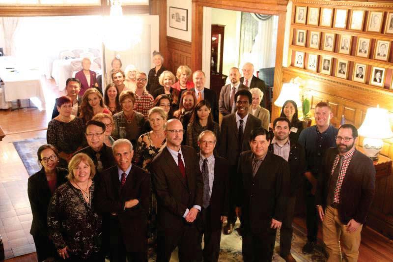 Deputy Representative Remus Chen(front row, second from right) hosted staffs and members of the American Councils for International Education at the Twin Oaks Estate for the Embassy Salon on November 3, 2016. 