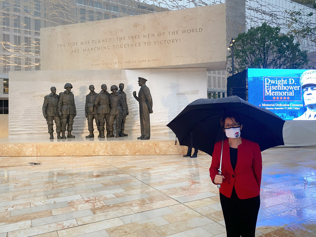 Taiwan Representative Bi-khim Hsiao attended the dedication ceremony of Dwight D. Eisenhower Memorial on September 17, 2020, to recognize former President Eisenhower’s firm support to Taiwan’s security and democracy.