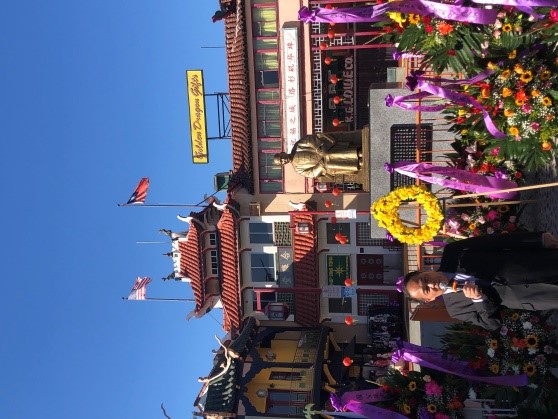 2022年11月12日黃敏境處長於南加州全僑各界暨羅省中華會館紀念國父孫中山先生誕辰156週年獻花致敬儀式致詞