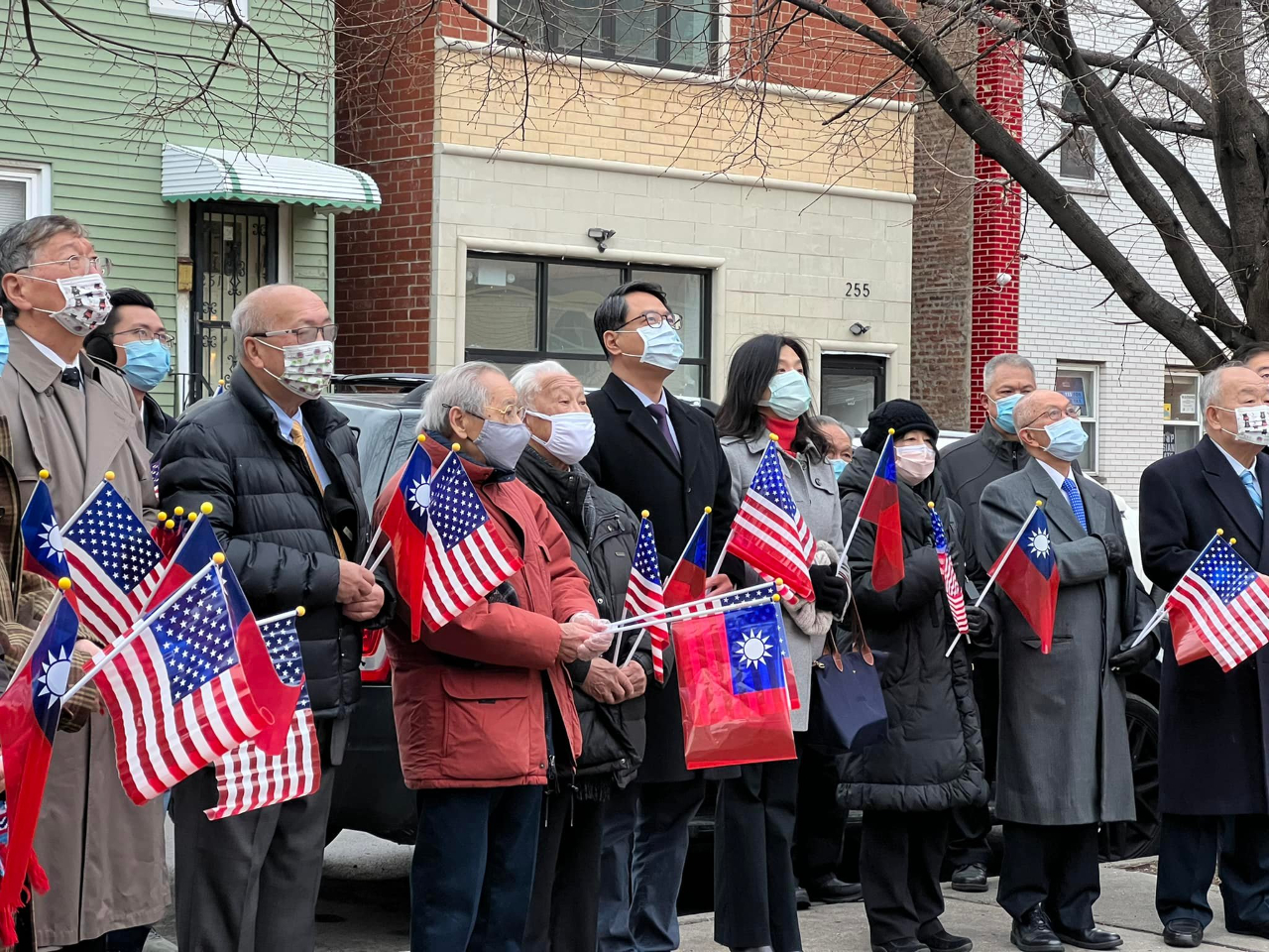 Director General Johnson Chiang attends the 2022 New Year Flag Raising Ceremony hosted by CCBA.