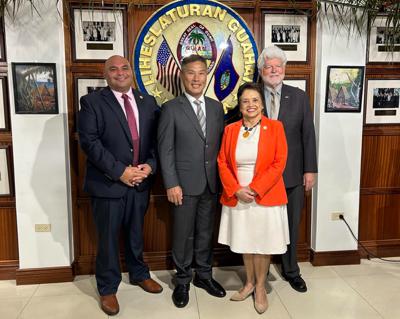 Hon. Governor Lourdes A. Leon Guerrero delivered her 2024 State of the Island address at the Guam Congress Building on Mar. 5 and TECO Director General Chia Ping Liu, Deputy Director Shawn Hugh Yang and Vice Consul Gary Huang were invited to be part of this event