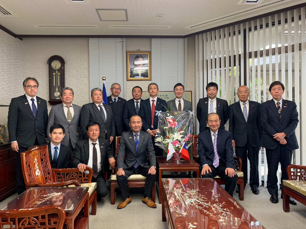 3月29日、処長陳銘俊は菊池市と台湾の友好を推進する議員の会会長水上隆光一行と面会。
