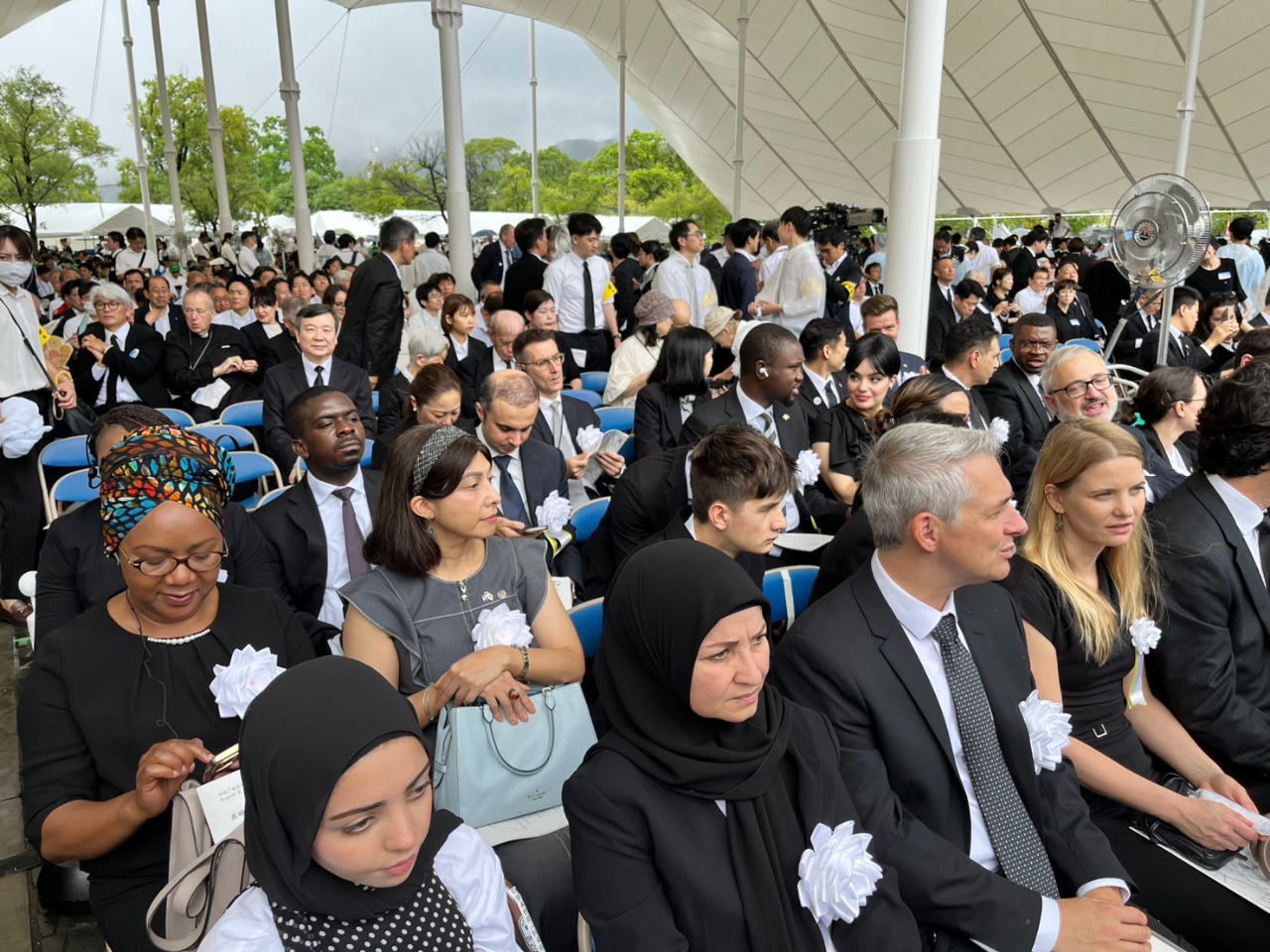 照片四:台灣代表團的座位在「國際非政府組織區域」