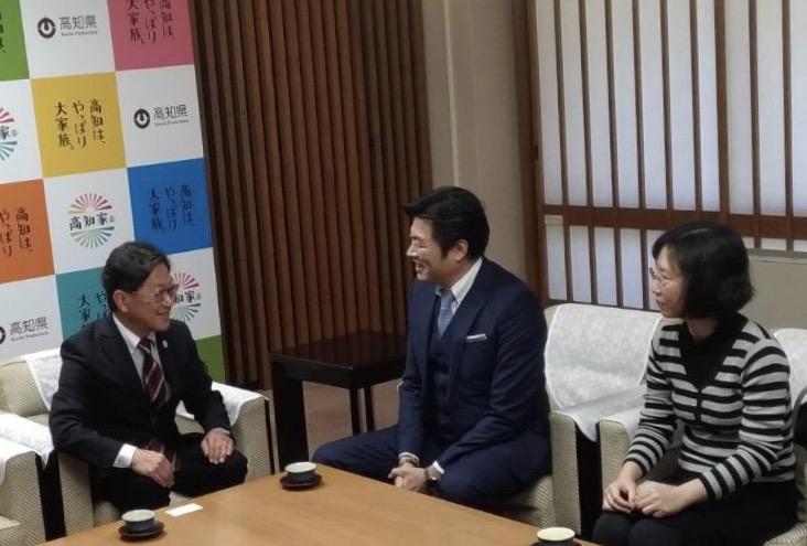 李世丙処長　濵田省司・高知県知事を訪問