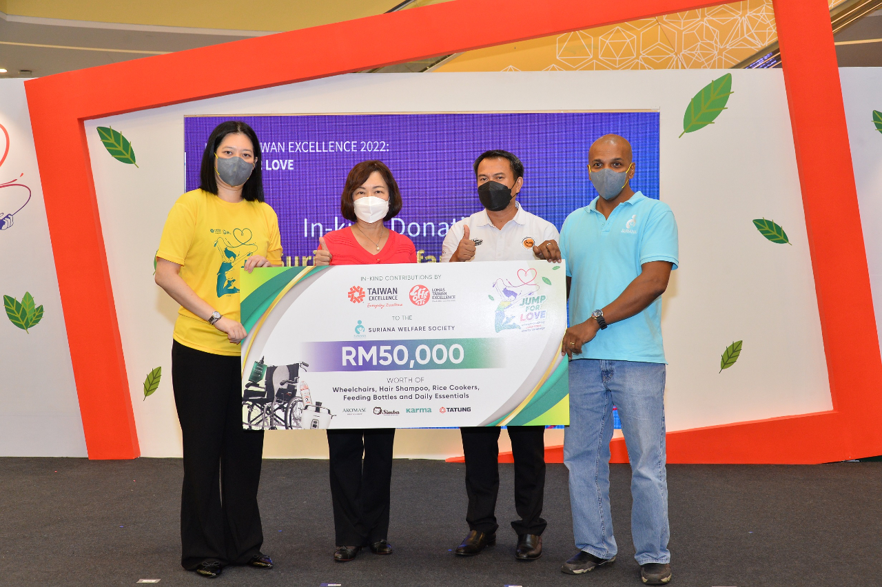 Taiwan Excellence is donating a range of life essentials worth RM 50,000 to the Suriana Welfare Society.