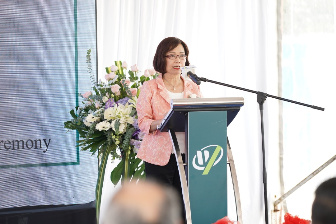 Representative Anne Hung attends the ground-breaking ceremony of Wiwynn’s phase II server plant in Johor