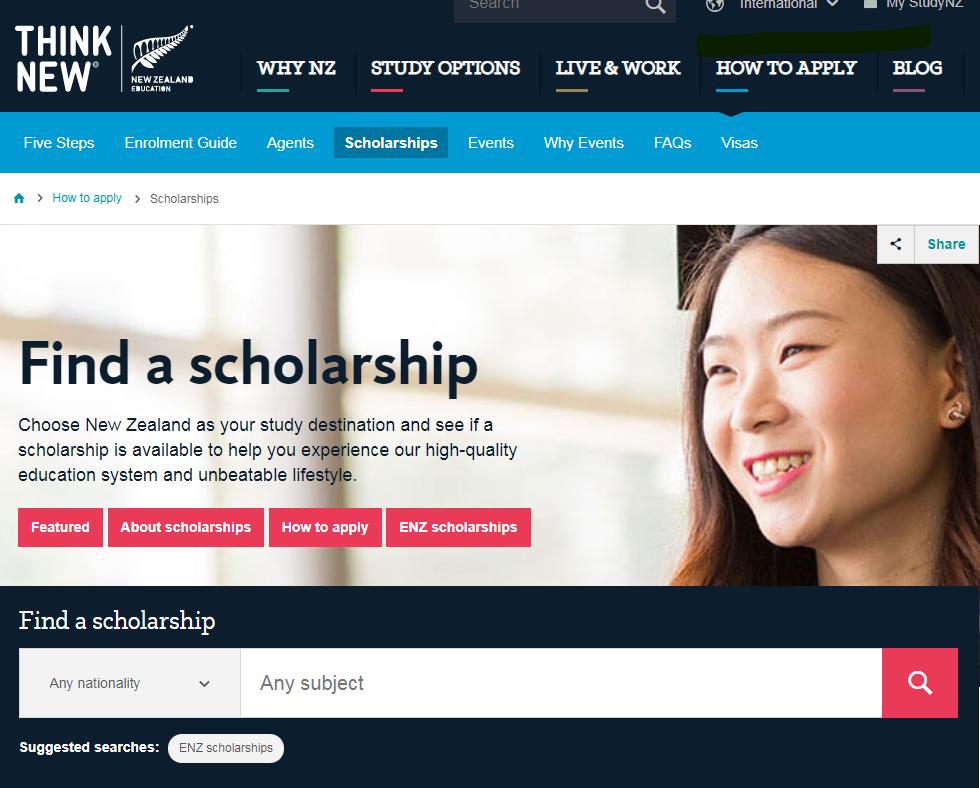 NZ scholarship site