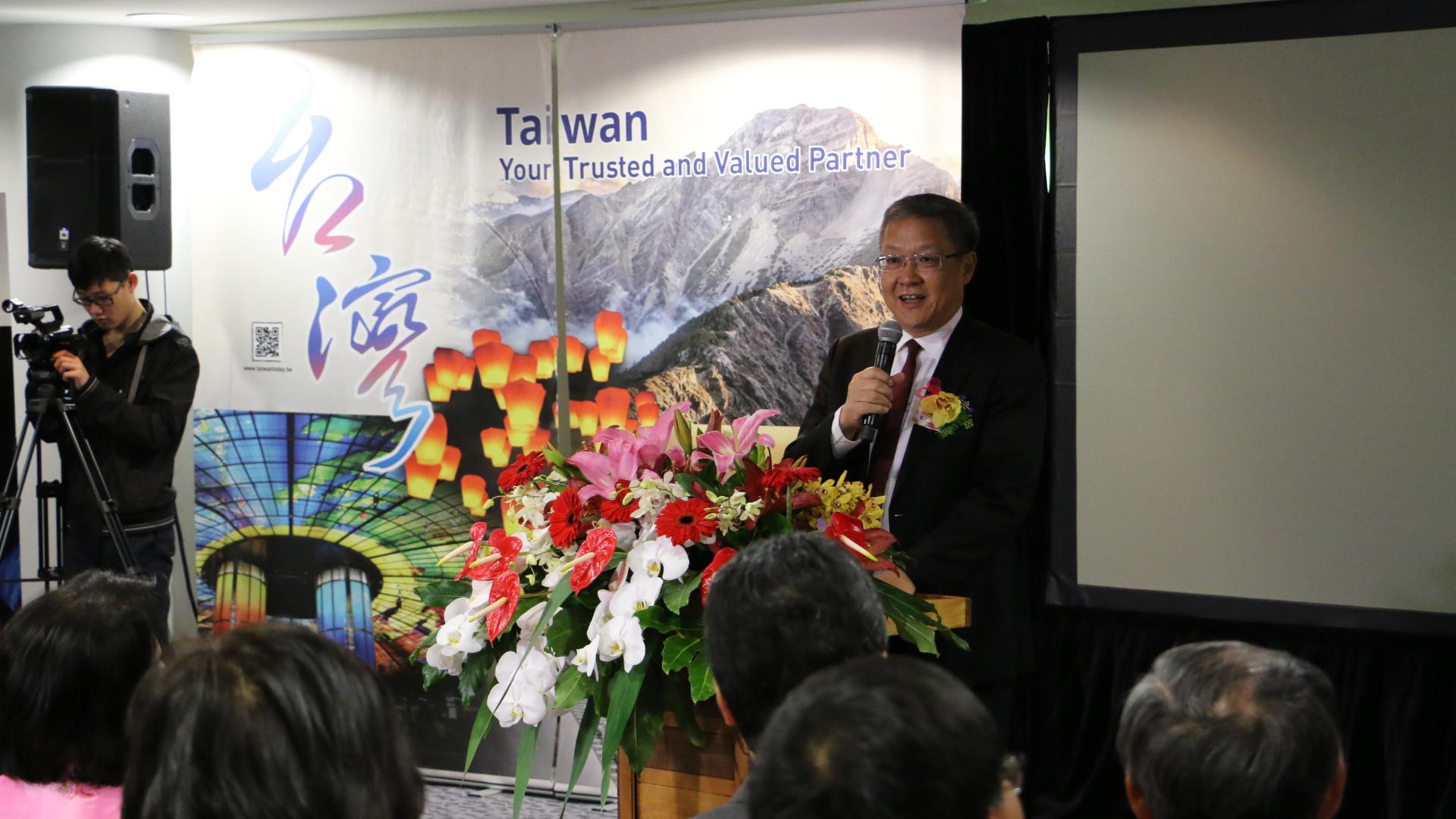 Representative Dale Jieh speaks at the opening ceremony 