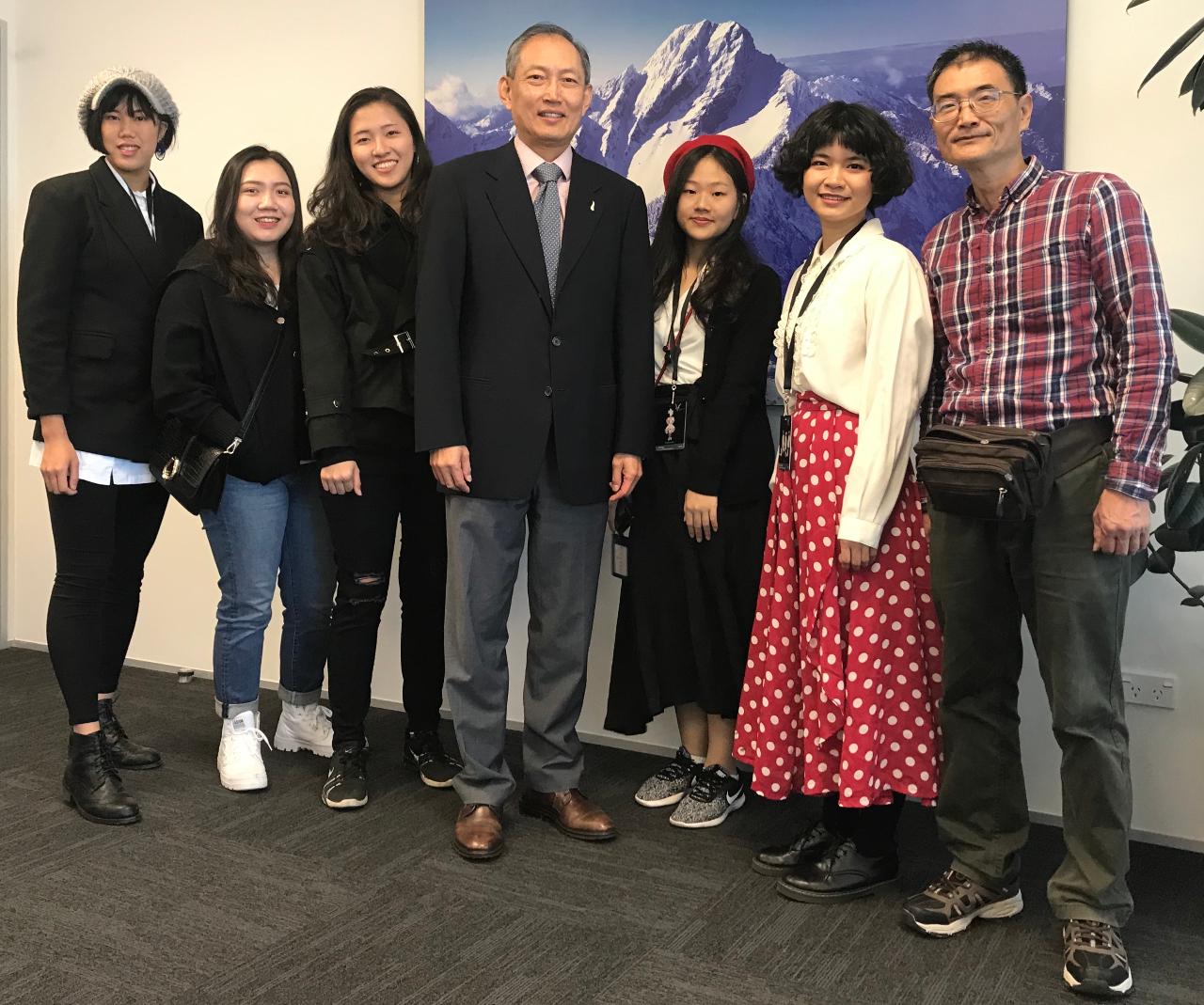 Representative Bill Chen (middle) welcomes Taiwanese Designers 