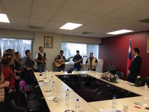 臺灣原住民聖樂團體紐西蘭訪問團造訪駐奧克蘭臺北經濟文化辦事處
