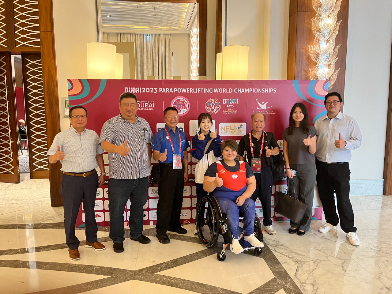 Taiwan athlete participate in the Dubai 2023 World Para Powerlifting