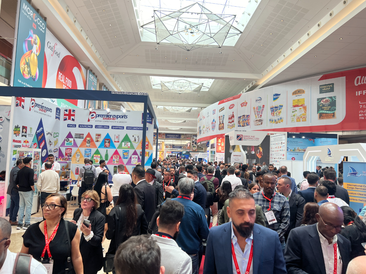 The crowd at Gulfood 2024 venue is numerous.