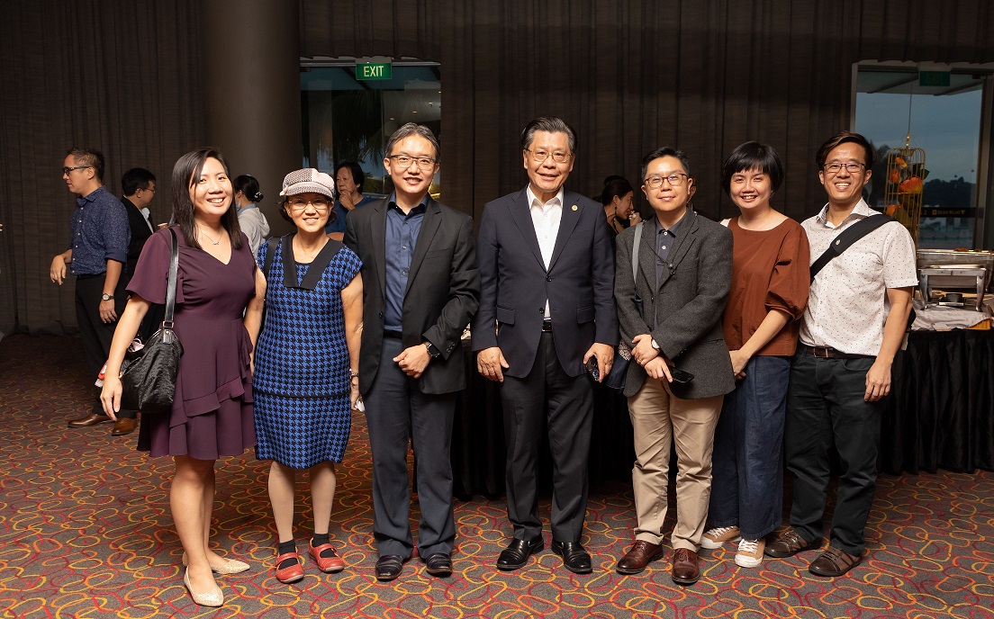 Representative of Taipei Representative Office in Singapore, Mr Francis Liang, poses with guests at the opening of "The Inspired Island III" Film Festival