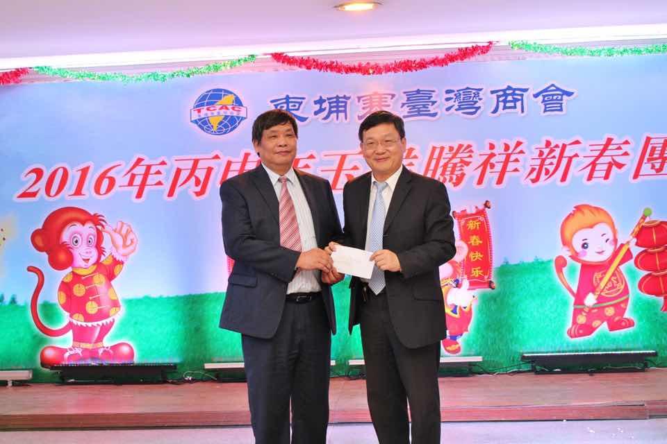 梁處長出席柬埔塞台灣商會春酒