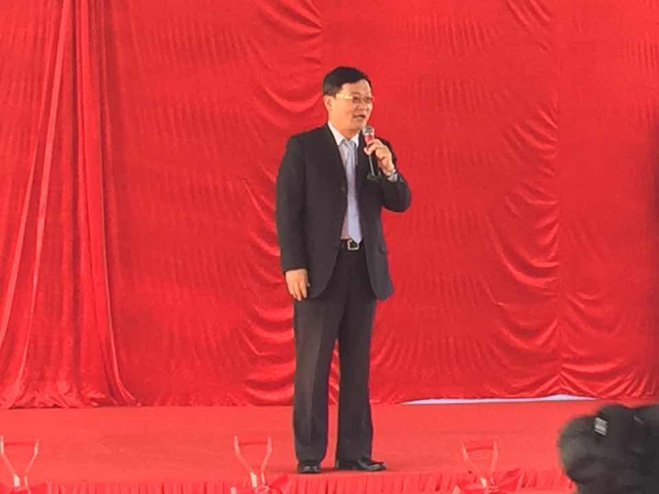 梁處長參加昶勇隆安二廠動土典禮