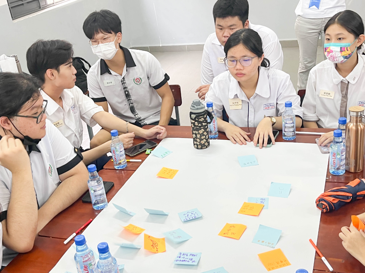 兩校學生共同討論